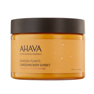 קרם גוף סורבה AHAVA בניחוח מנדרינה וארז לרענון ולחות.